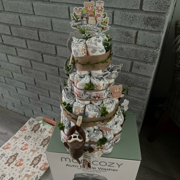 Animal Themed Diaper Cake
